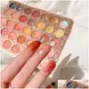 Autres articles de beauté de santé Nouveau professionnel 35 couleurs Glitter Palette de fard à paupières Matte Shimmer Eye Shadow Maquillage imperméable Set Cosmétique Dhlro