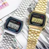 Нарученные часы роскошные F91W Стальная группа Watch Retro Led цифровые спортивные военные электронные запястья.