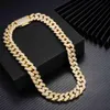 Bijoux glacés en laiton scintillant 5a Cz, chaîne à maillons cubains, collier hip hop cubain, prix compétitif, vente en gros