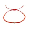 Strand Go2Boho Red Seed Sead String Friendship Thin Armband Lucky Gift Summer Minimalistiska smycken