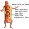 Specjalne okazje dorosłe dzieci zabawne 3D Drukuj kostiumy hot doga Halloween Food Sausage Mężczyźni kobiety chłopcy unisex jednoczęściowy kostium karnawałowy x1004