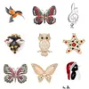 Broches Broches Oiseaux Mignons Perroquet Broche Pour Femmes Émail Cristal Animal Bébé Oiseau Broche Bijoux De Noël Mode À La Main Livraison Directe Dhk0H