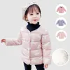 Down Coat Botton Girls Wyściełane ubrania Lekkie wkładki Baby Autumn and Winter Clo