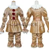 Särskilda tillfällen Halloween Clown Pennywise Coplay Costume Movie Stephen King Horror Mask Clown Jacket Pants Halloween Costume For Aldult Child X1004