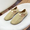 Top quality Ballet Sandals Fashion Genuine leather sheepskin buckle Bow slip-on casual loafers luxury Designer Women's retro classic ballet loafers size 35-40