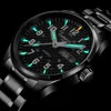 Montres-bracelets Carnaval Top Quartz Montre Hommes T25 Tritium Lumineux Hommes Noir Plein Acier Montres Étanches Relojes Will22266q