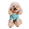 Dog Apparel Winter Warm Plush Two-legged O-neck Puppy Vest Shirt Sweater Pink Beige Gray Cotton Pet Clothes Hoodies