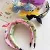 Hair Accessories Plaid Print Cartoon Bow Headbands For Girls Hairbands Korea Wide Hairband Floral Headband