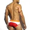 Men's Swimwear Patchwork Pouch Pad Swimsuit Man Swimming Suit Sexy Men Swim Briefs Bikini Beachwear Surf Bathing Sport Trunk