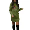 Casual Kleider 2023 Frauen Weihnachten Kleid Pailletten Rotwein Glas Tasche Hüfte Hoodie Mode Weibliche Bodycon Kleidung Warme Robe