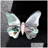 Pins Brooches Kawaii Cute Natural Shell Butterfly For Women And Men Elegant Insects Banquet S Brooch Christmas Gifts Drop Delivery Jew Dh4Qo