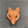 Loose Gemstones Handmade Craved Fox Heads Gemstone Pendant For Making Jewelry Necklace Healing Crystal Statue Animal Choker Drop Deliv Dh0Gt