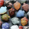 Pedras preciosas soltas forma natural bolota pedra preciosa decorativa mão esculpida cura opalite pedra de avelã para decoração de casa presente drop deliv dhnc5