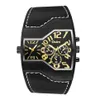 Oulm Nuovi Orologi Uomo Luxury Brand Fuso orario multiplo Orologio da polso al quarzo maschile Orologio cinturino in pelle casual relogio masculino223A