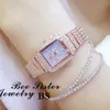 2019 Nowe kobiety Crystal Watch Kobiety Rhinestone zegarki Lady Diamond Stone Dress Watch Bransoletka ze stali nierdzewnej Zegarek CX200723295S