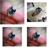 Ringen Klassiek Blauw Zirkoon Fashion Ring Voor Vrouwen Verlovingsbanden Sieraden Verjaardagsfeest Cadeau Drop Levering Dhbqj