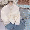 Jaquetas 2023 estilo coreano meninas inverno engrossado casaco pouco top moda de alta qualidade cor sólida