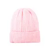 Cappelli invernali lavorati a maglia con fodera aggiunta di alta qualità per le donne Berretti con pompon in pelliccia calda Cappellini per ragazze con design twist