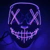 Halloweenowe maski imprezowe Lid Light Up Mask for Festival Cosplay Horror Halloween Costume Masquerade Party