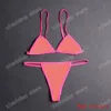 22SS Italienischer Bikini Frühling Sommer Onesies Spitze Nachtwäsche Unterwäsche Doppelbuchstaben Damen Bademode Tops Hochwertiger Bikini rainbow261U