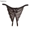 2021 Mujeres Leopardo Tangas Sexy Lace G-String Briefs Señoras Cómodas Bragas de entrepierna abierta Transpirable T-Back Ropa interior P110210O