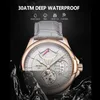 Szwajcarska marka Poedagar Watch Fashion Top Luksusowy sport Wristswatch Wodoodporne światła skórzana data kwarcowa zegarki Man 196w