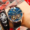 AILANG Orologio dal design originale da uomo con doppio volano automatico meccanico moda casual orologio da lavoro 2201173348