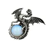 Pendentif Colliers Mode Dragon Hexagonal En Forme De Cristal Naturel Opalite Pierre Hommes Aile Collier De Bricolage Bijoux Drop Livraison Pendentifs Dhzwj