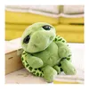 Animali di peluche ripieni 20 cm Super Green Big Eyes Tortoise Toys Tartaruga bambola come regalo di compleanno di Natale per bambini Consegna di goccia Dh2Oq