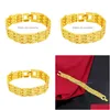 Chaîne Men039S Large Montre Boucle 24K Gold Plate Link Bracelets Jsgb134 Cadeau De Mode Hommes Bracelet Plaqué Jaune 1324592 Drop Livraison Juif Dhrhd