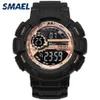 Montres de sport Bande de montre de camouflage Smael Hommes Montre 50m Étanche Top S Shock Watch Hommes Led 1366 Montres-bracelets numériques Militaire Q0227W