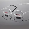 Hoogwaardige Ultralight Frameloze Leesbril Dames Heren Unisex High-Definition Randloze Bril -Verkopen Christm2579