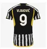 Fans Player Soccer Jerseys 2023 2024 Home Away MILIK DI MARIA VLAHOVIC KEAN POGBA CHIESA Mckennie LOCATELLI Football Shirt 22 23 24