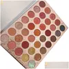 Autres articles de beauté de santé Nouveau professionnel 35 couleurs Glitter Palette de fard à paupières Matte Shimmer Eye Shadow Maquillage imperméable Set Cosmétique Dhlro