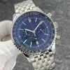 46mm yeni B01 Kalite Navitimer İzle Kronograf Kuvars Hareketi Çelik Sınırlı Siyah Dial 50. Yıldönümü Erkekleri Paslanmaz Str289G'yi izle