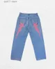 Herenjeans Y2K dameskleding baggy jeans Harajuku Lightning printpatroon 2023 modetrend jeans gedrukt streetwear hoge taille jeans T231003
