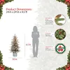 4 5 Foot Pre-Lit Potted Flocked Arctic Fir Artificial Christmas Tree with 70 UL-Listed Clear Lights