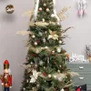 Noel Ağacı Süsü, 132pcs Noel Ağacı Dekorasyon Seti Kırmızı Yeşil Altın Topu Kırpmamış Asma Ağaç Süs Çerçevesi SE