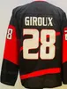 Heren IJshockey 18 Tim Stutzle Jerseys 28 Claude Giroux 7 Brady Tkachuk 72 Thomas Chabot Teamkleur Zwart Rood Wit Omgekeerd Retro All Stitch Voor sportfans Hoog/goed