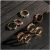 Rings 8 Colors Fashion Jewelry Enamel Love Ring Small Fresh Engagement Party Friend Gift Drop Delivery Dhbur