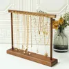 Jewelry Pouches Bags Organizer Necklace Display Stand Wood Holder For Store Jewellery Packaging Shelf Hanging Case281f