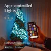 문자열 U2013 앱 제어 LED 크리스마스 조명 400 RGB 16 백만 색상 LED 105 피트 녹색 와이어 실내 및 실외 스마트 리그