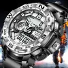 Montres-bracelets LIGE Top montres de luxe hommes armée militaire hommes montre étanche Sport montre-bracelet double affichage mâle Relogio Masculino 244Z