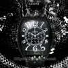 Hoge kwaliteit goedkope ZWARTE CROCO PVD zwart met wijzerplaat herenhorloge quartz chronograaf slangenhuid patroon schuimband goedkope Watches252L