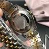 Zestaw Diamond zegarek luksusowe luksusowe oglądanie automatycznych 43 mm mężczyzn Silver Gold Dwucie biała twarz Zestaw ze stali nierdzewną Diamond 178t