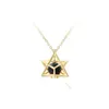 Pendentif Colliers Sevenstonejewelry Cristal Naturel Pierre Ajourée Mode Anis Star Collier Or 3D Étoiles Géométriques avec Dhgarden Dhond