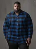 Camicie casual da uomo Zooy 8XL 9XL Camicia a quadri con busto da 200 cm Taglie forti Top autunnale per un peso extra di 300 kg da indossare