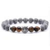 Perles de labradorite naturelle perles bracelet pour hommes charme mignon enfants bijoux de mode jade hibou pendentif amitié pierre livraison directe bracele Dhkfy