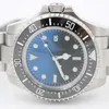 Relógio masculino d-azul 44mm moldura de cerâmica profunda sea-dweller cristal de safira aço inoxidável 316l glide lock fecho automático mecânico me237t