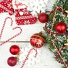 Adorno de bastón de caramelo de plástico navideño, muleta retorcida, decoraciones colgantes para árbol de Navidad, decoraciones de bastón de caramelo para manualidades navideñas en interiores y exteriores